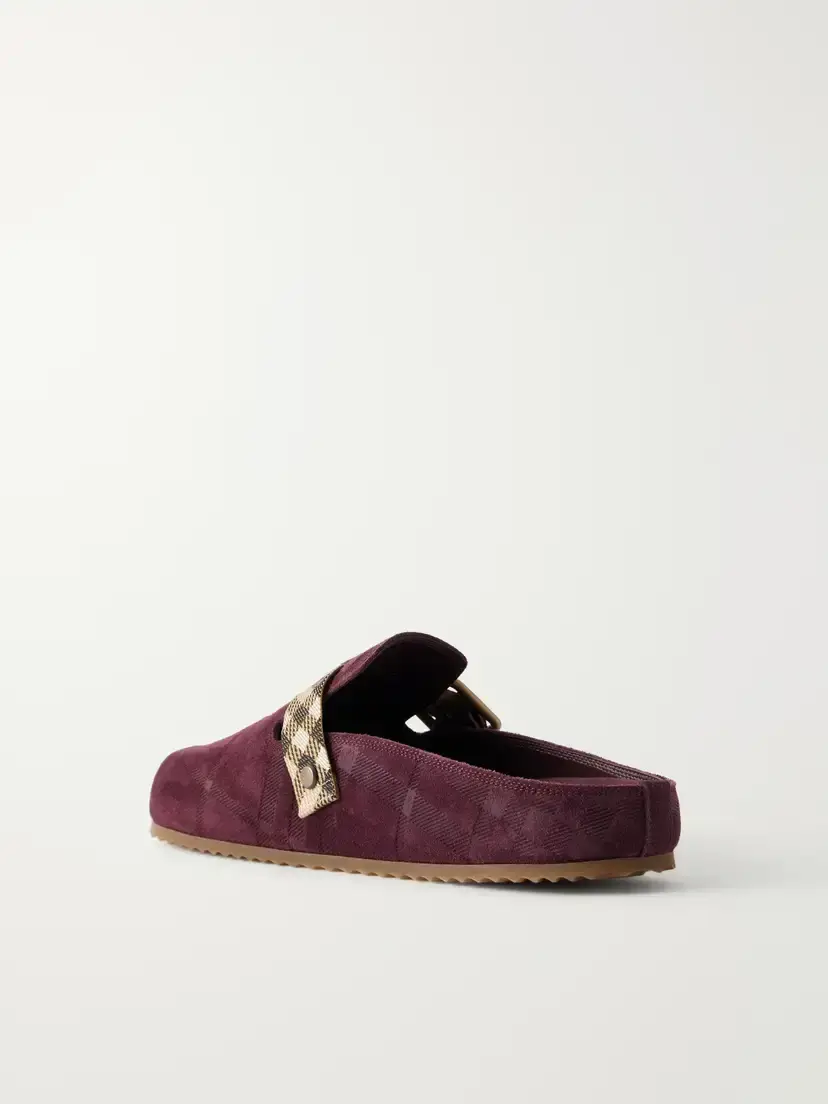 Burberry Urchin Check Suede Clog | Thumbnail 3