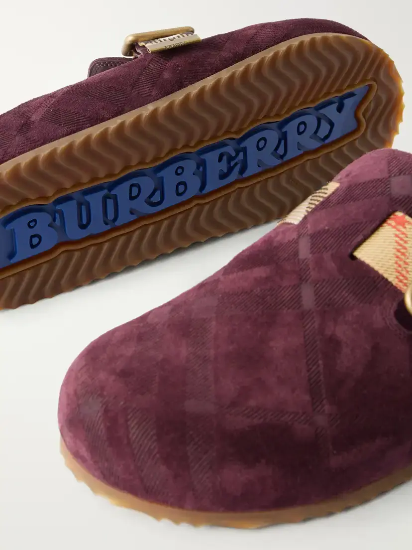 Burberry Urchin Check Suede Clog | Thumbnail 5