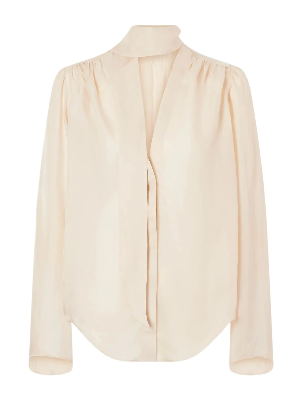 Scarf-detailed Satin Blouse Scarf-detailed Satin Blouse