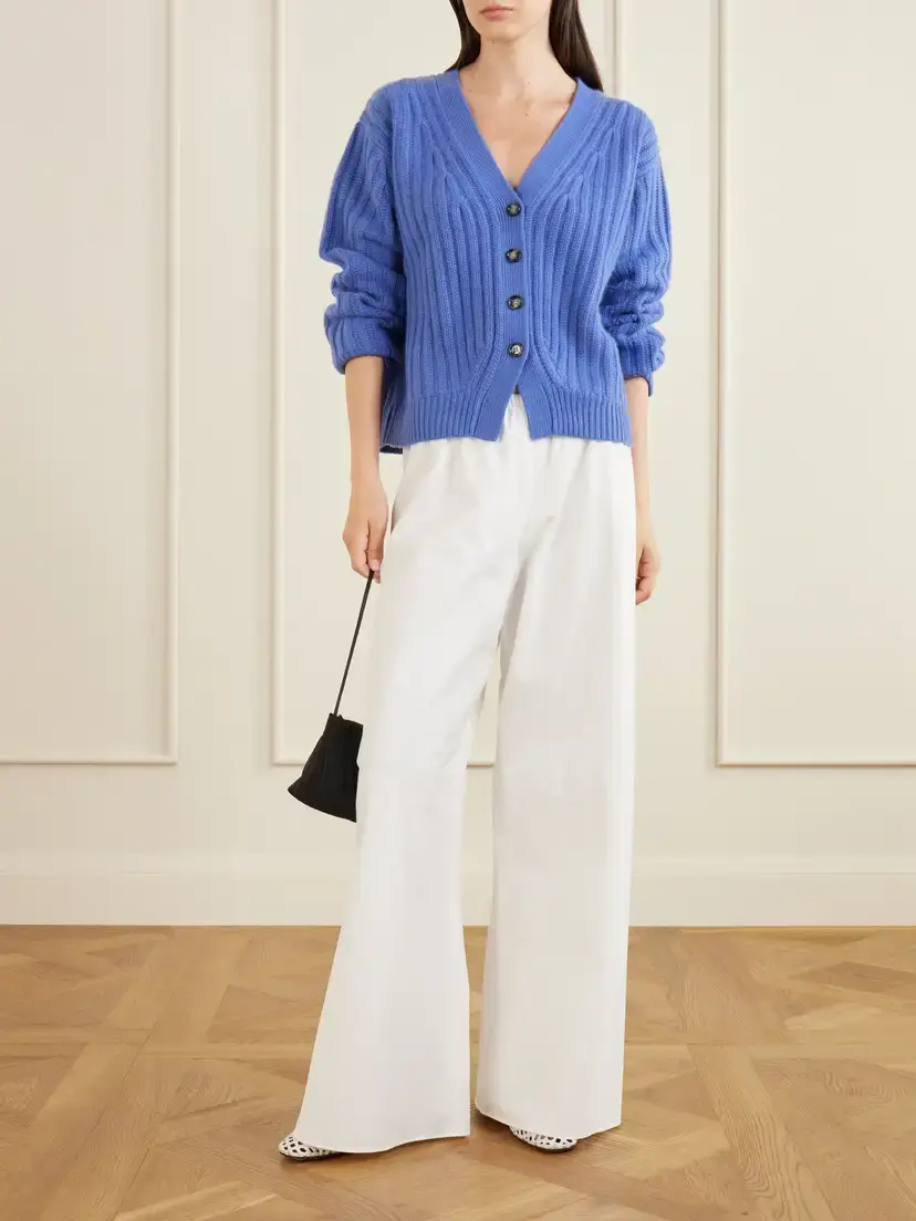 Allude Ribbed Cashmere Cardigan | Thumbnail 2 Allude Ribbed Cashmere Cardigan | Thumbnail 2