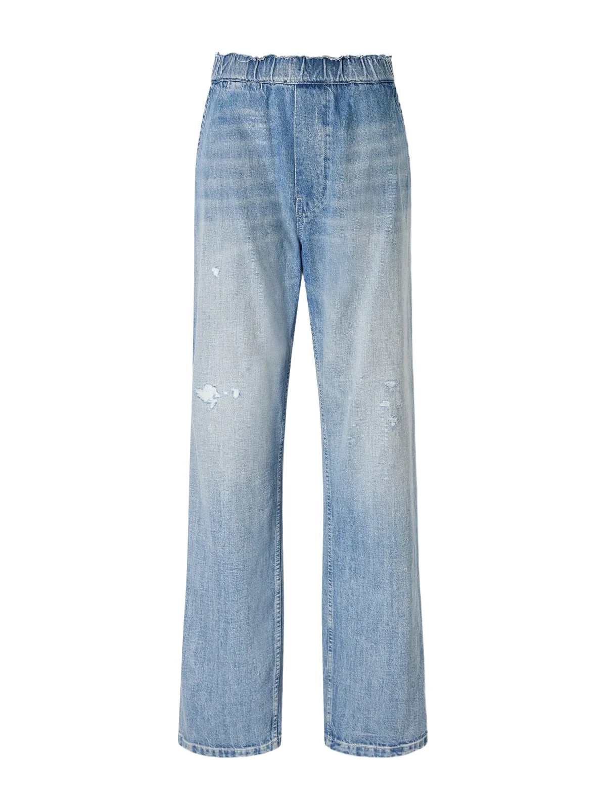 Distressed Wide-leg Jeans
