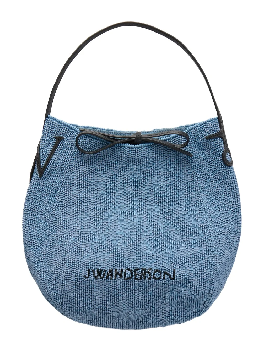 Bead-embellished Leather-trimmed Canvas Tote Bead-embellished Leather-trimmed Canvas Tote