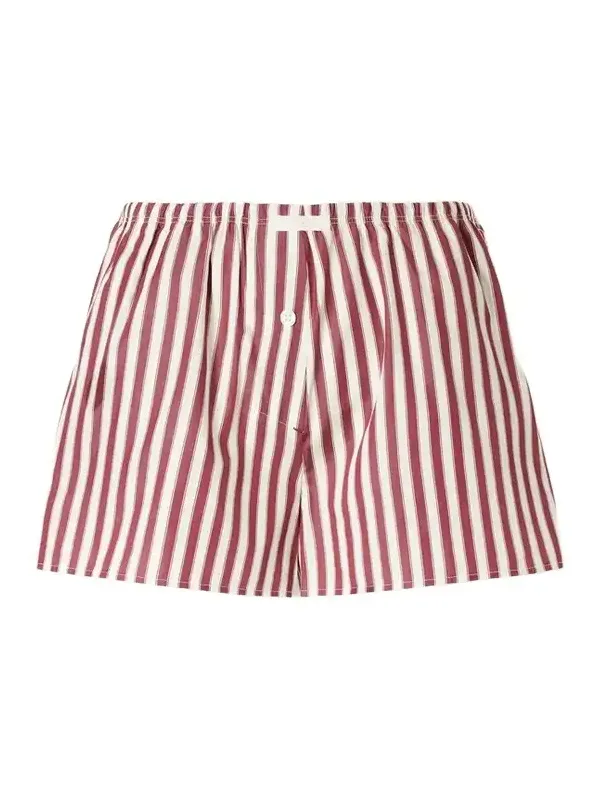 House Striped Cotton-poplin Pajama Shorts House Striped Cotton-poplin Pajama Shorts