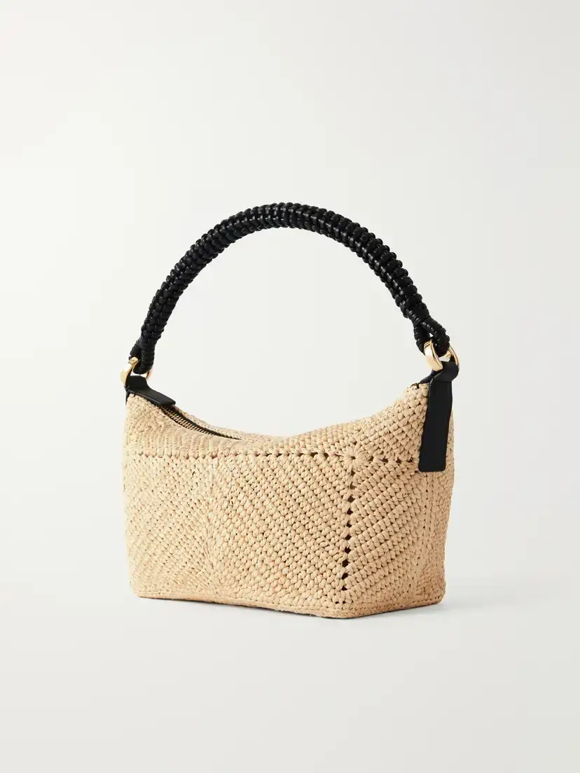Loewe + Paula's Ibiza Cala Leather-trimmed Raffia Pouch | Thumbnail 4 Loewe + Paula's Ibiza Cala Leather-trimmed Raffia Pouch | Thumbnail 4