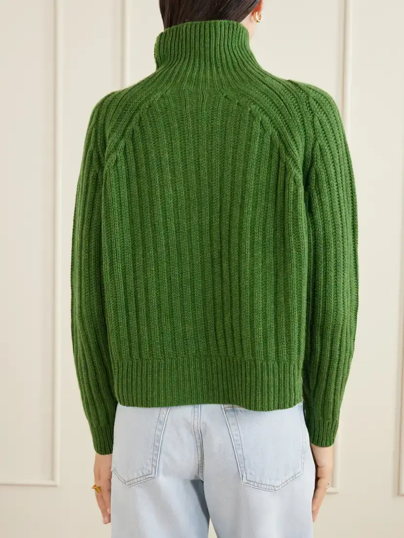 Allude Ribbed Cashmere Turtleneck Sweater | Thumbnail 3 Allude Ribbed Cashmere Turtleneck Sweater | Thumbnail 3