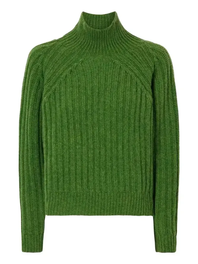 Ribbed Cashmere Turtleneck Sweater
