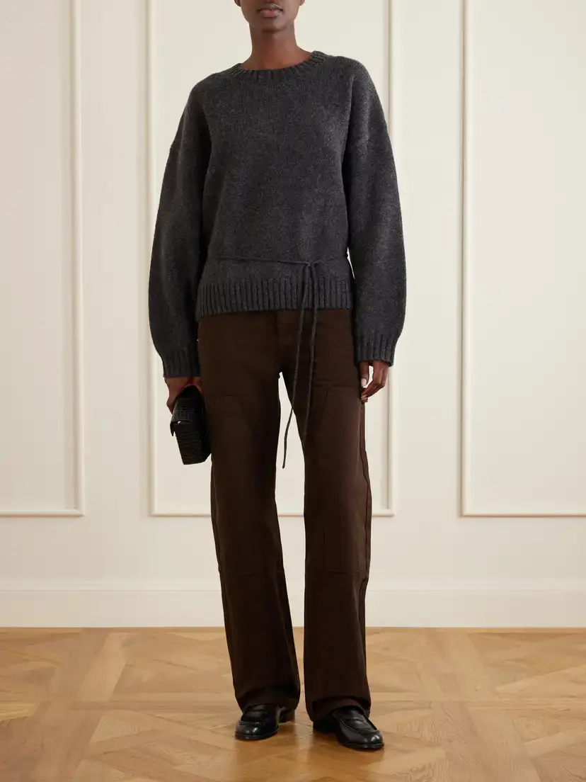 St. Agni Belted Wool Sweatshirt | Thumbnail 2 St. Agni Belted Wool Sweatshirt | Thumbnail 2