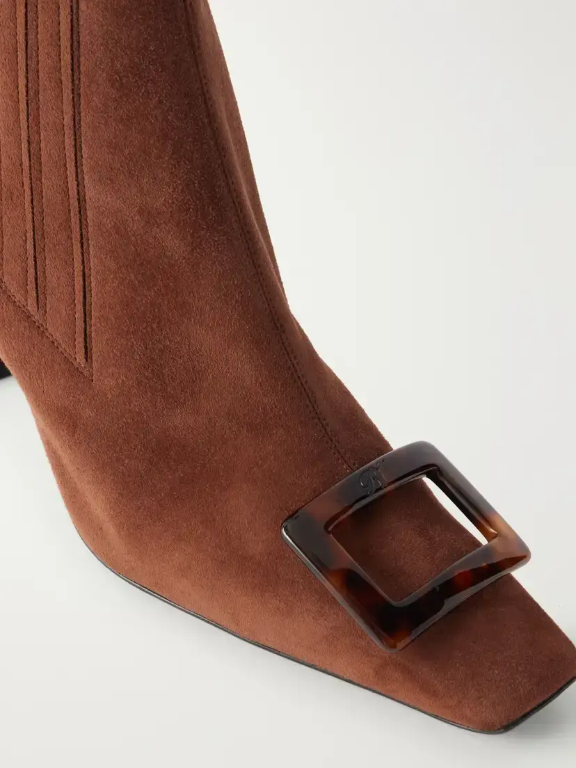 Roger Vivier Belle Vivier 75 Embellished Suede Ankle Boots | Thumbnail 5 Roger Vivier Belle Vivier 75 Embellished Suede Ankle Boots | Thumbnail 5