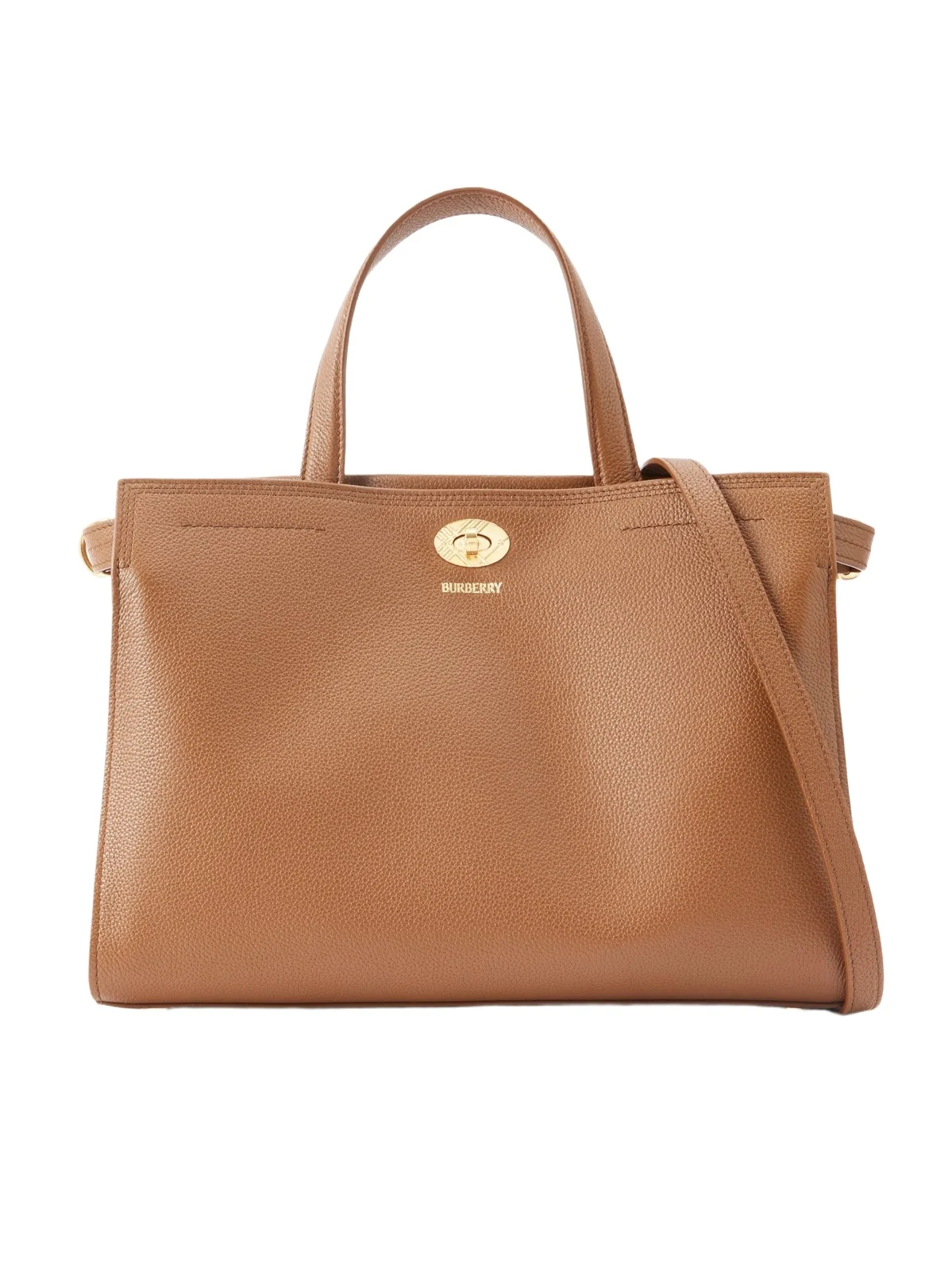 Cotswolds Small Checked Canvas-trimmed Leather Tote Cotswolds Small Checked Canvas-trimmed Leather Tote