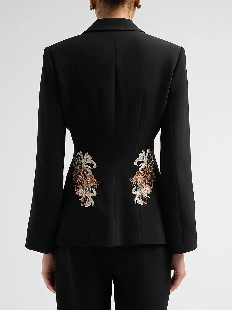 Cinq à Sept Women's Isby Floral Border Blazer | Thumbnail 3 Cinq à Sept Women's Isby Floral Border Blazer | Thumbnail 3