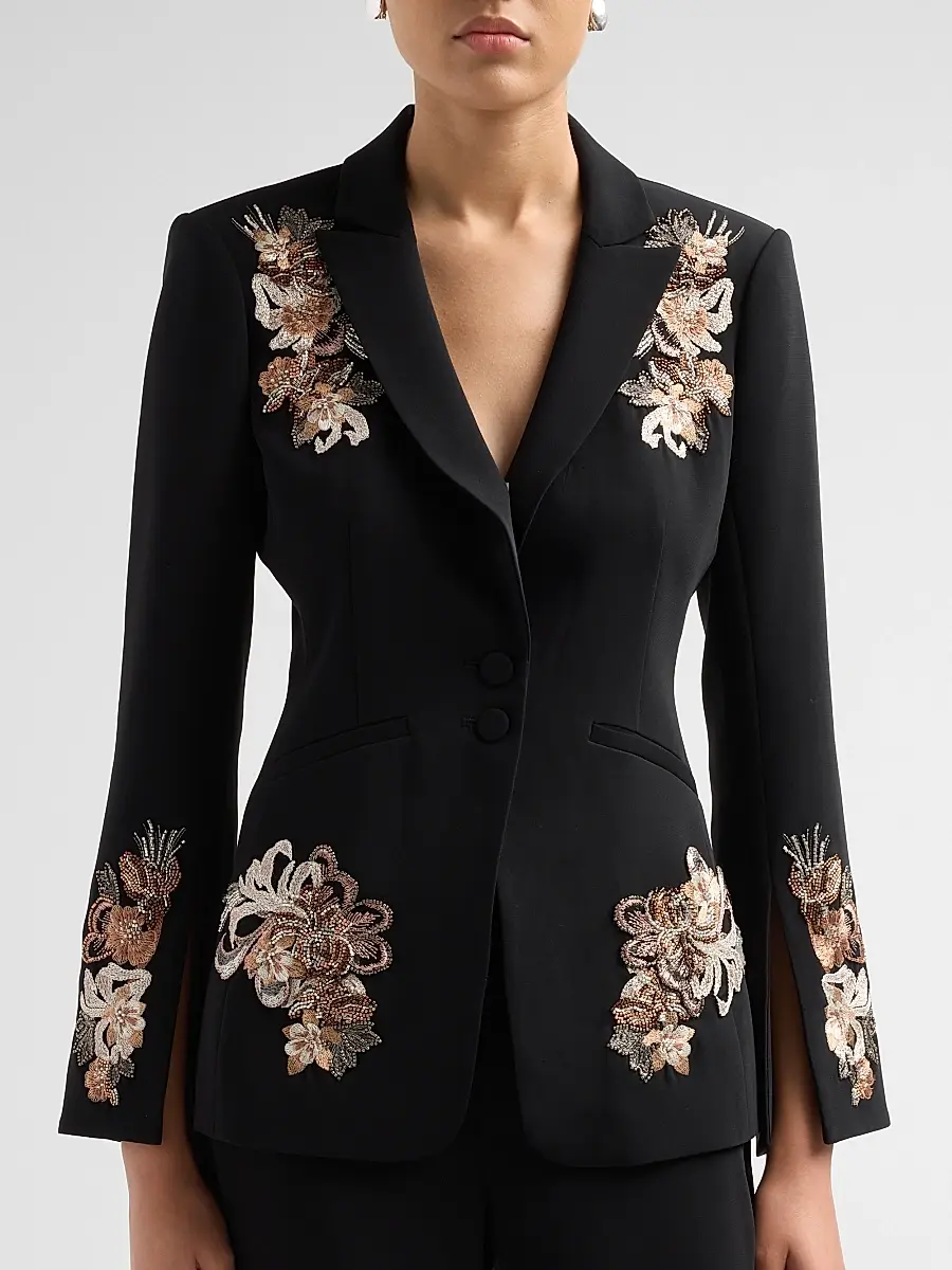 Cinq à Sept Women's Isby Floral Border Blazer | Thumbnail 5 Cinq à Sept Women's Isby Floral Border Blazer | Thumbnail 5