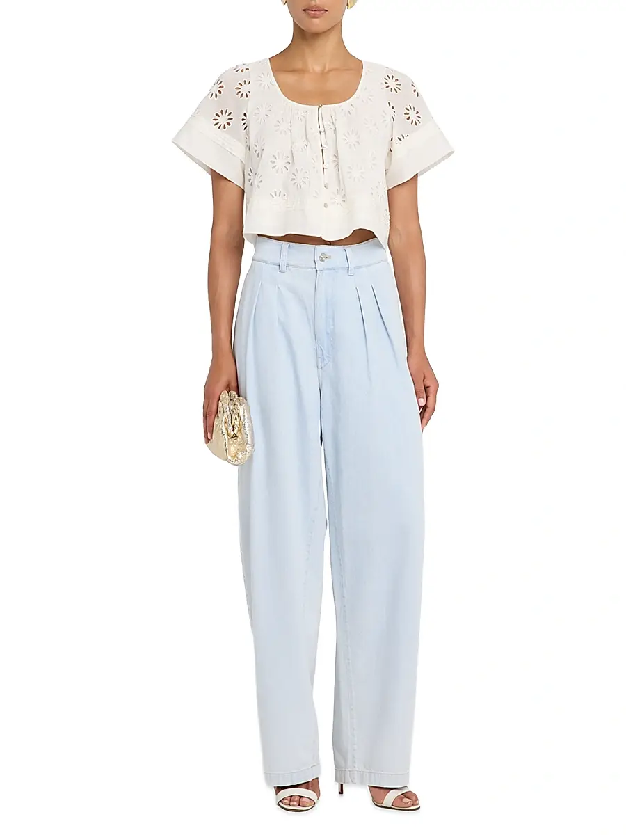 RAILS Women's Bambina Floral Cut-Out Cotton Blouse | Thumbnail 2 RAILS Women's Bambina Floral Cut-Out Cotton Blouse | Thumbnail 2