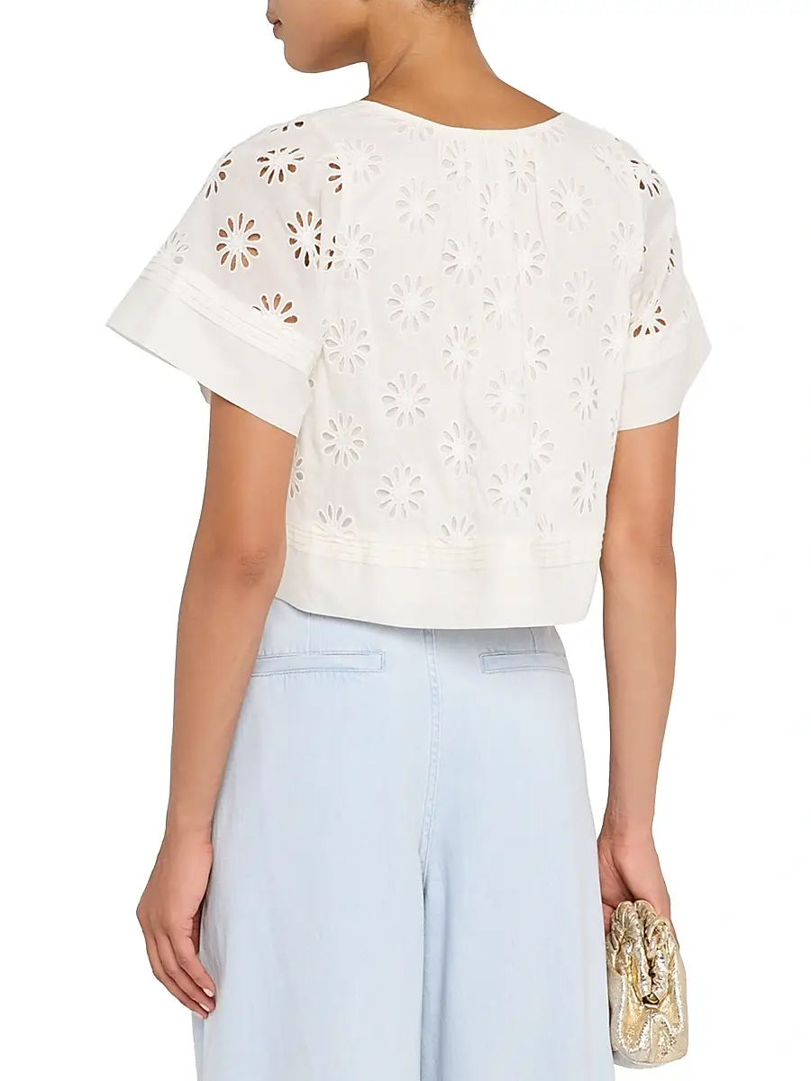 RAILS Women's Bambina Floral Cut-Out Cotton Blouse | Thumbnail 4 RAILS Women's Bambina Floral Cut-Out Cotton Blouse | Thumbnail 4