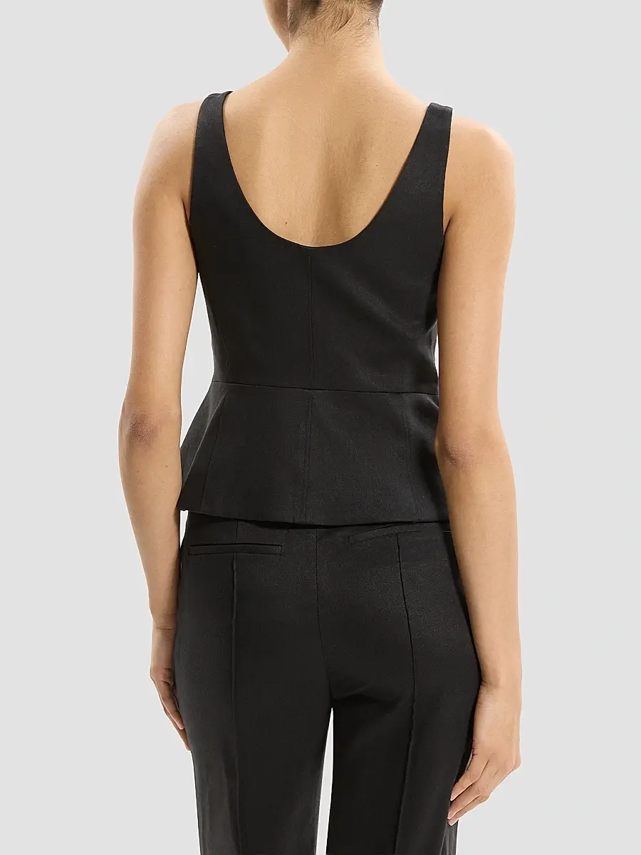 Theory Women's Peplum Linen Vest | Thumbnail 3 Theory Women's Peplum Linen Vest | Thumbnail 3