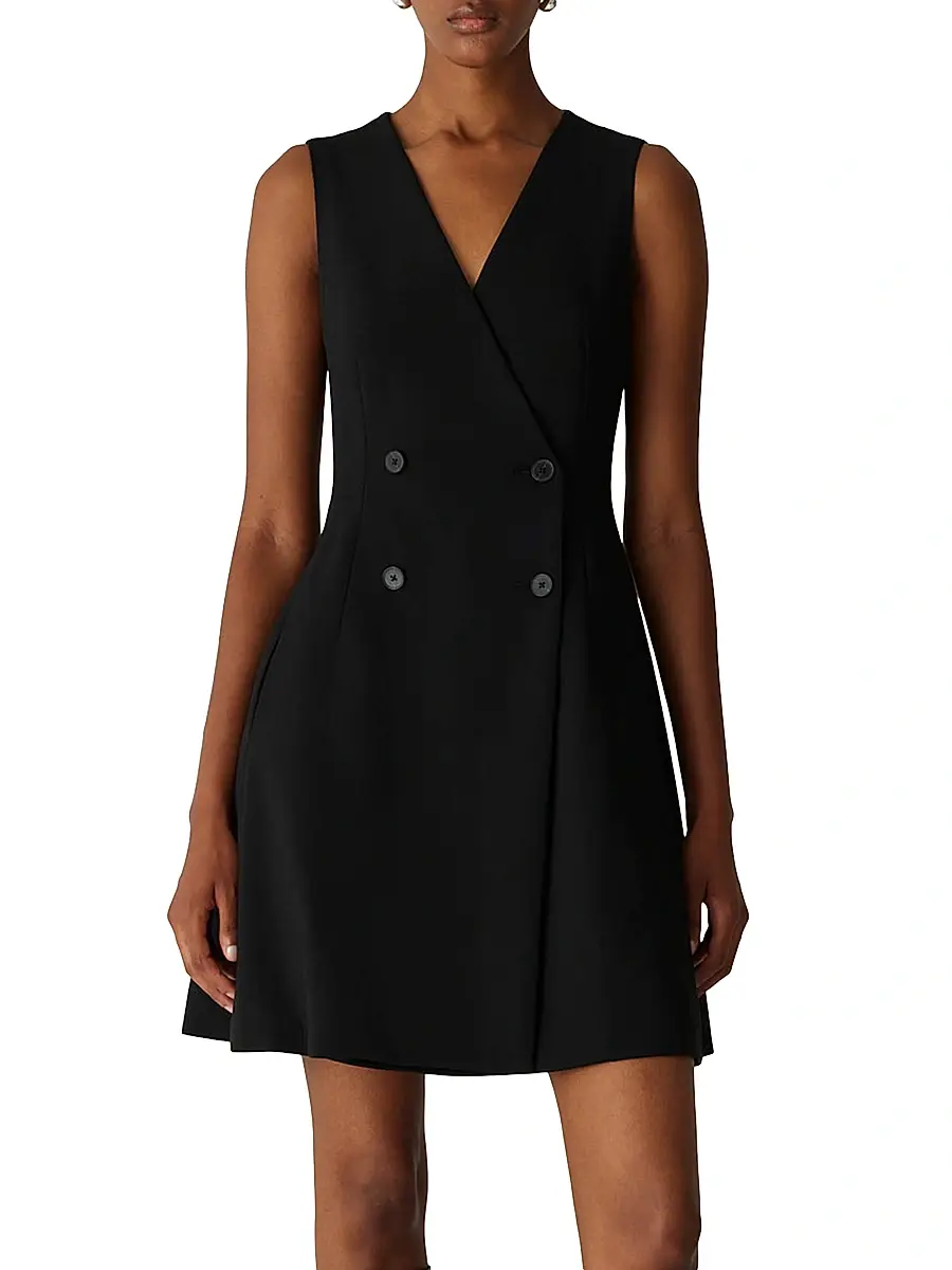 REBECCA TAYLOR Women's Double-Breasted Minidress | Thumbnail 3 REBECCA TAYLOR Women's Double-Breasted Minidress | Thumbnail 3
