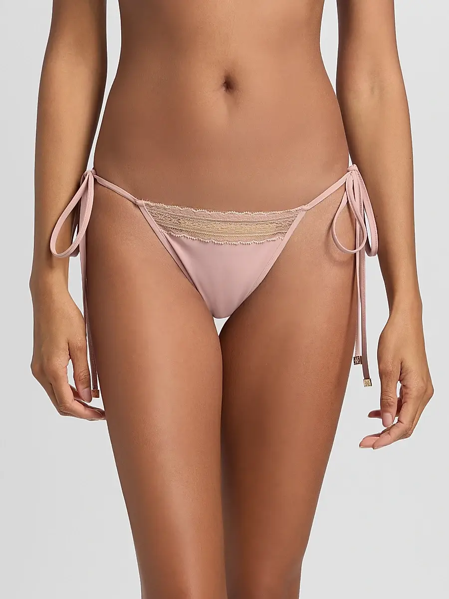 Kiki de Montparnasse Women's Inset Lace String Bikini Bottom | Thumbnail 3 Kiki de Montparnasse Women's Inset Lace String Bikini Bottom | Thumbnail 3