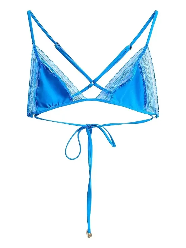 Women's Inset Lace String Bikini Top Women's Inset Lace String Bikini Top