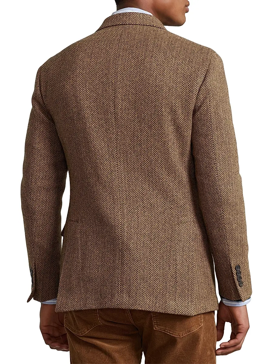 Polo Ralph Lauren Men's Herringbone Wool-Blend Two-Button Sport Coat | Thumbnail 4 Polo Ralph Lauren Men's Herringbone Wool-Blend Two-Button Sport Coat | Thumbnail 4