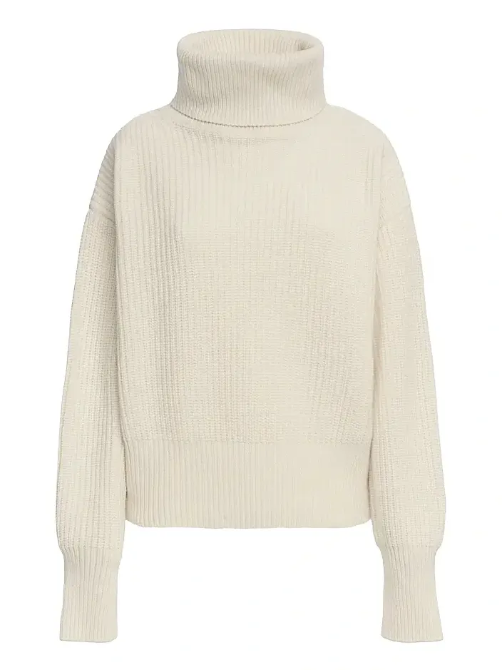 Women's Rib-Knit Cashmere Turtleneck Sweater