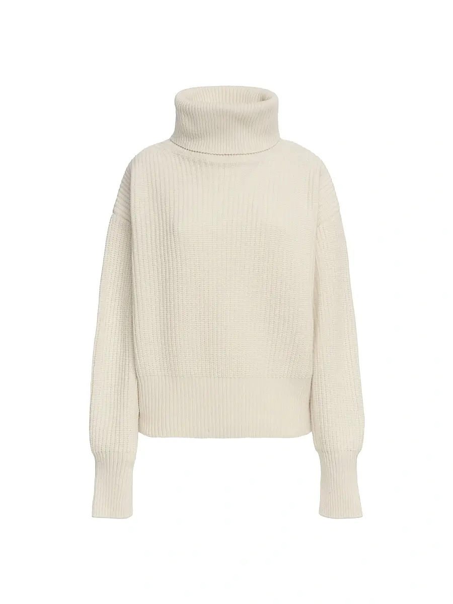 Malo Women's Rib-Knit Cashmere Turtleneck Sweater - Margherita | Image 1 Malo Women's Rib-Knit Cashmere Turtleneck Sweater - Margherita | Image 1