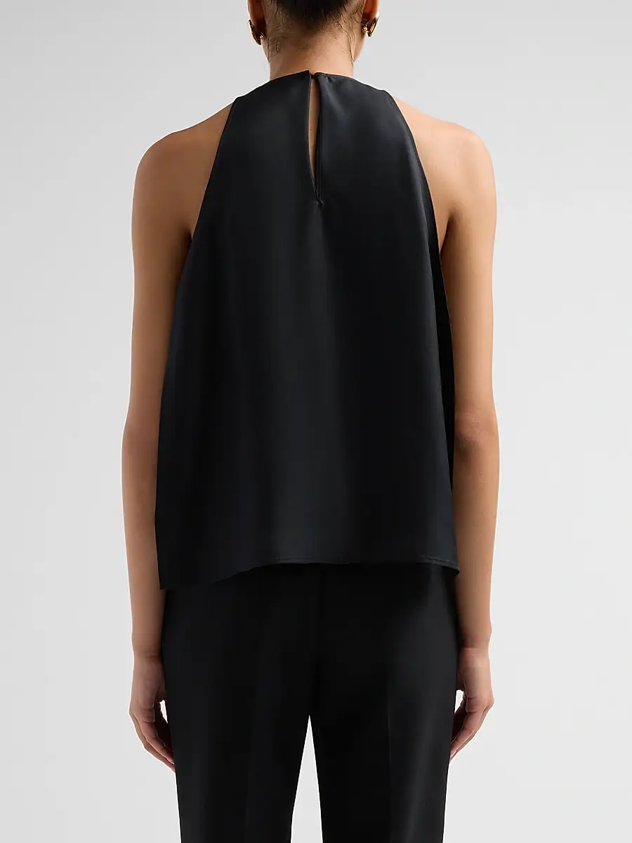 Loulou de Saison Women's Cami Silk Sleeveless Cape Top | Thumbnail 3 Loulou de Saison Women's Cami Silk Sleeveless Cape Top | Thumbnail 3