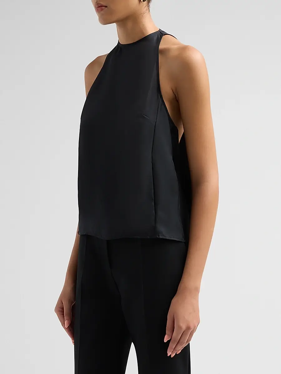 Loulou de Saison Women's Cami Silk Sleeveless Cape Top | Thumbnail 4 Loulou de Saison Women's Cami Silk Sleeveless Cape Top | Thumbnail 4
