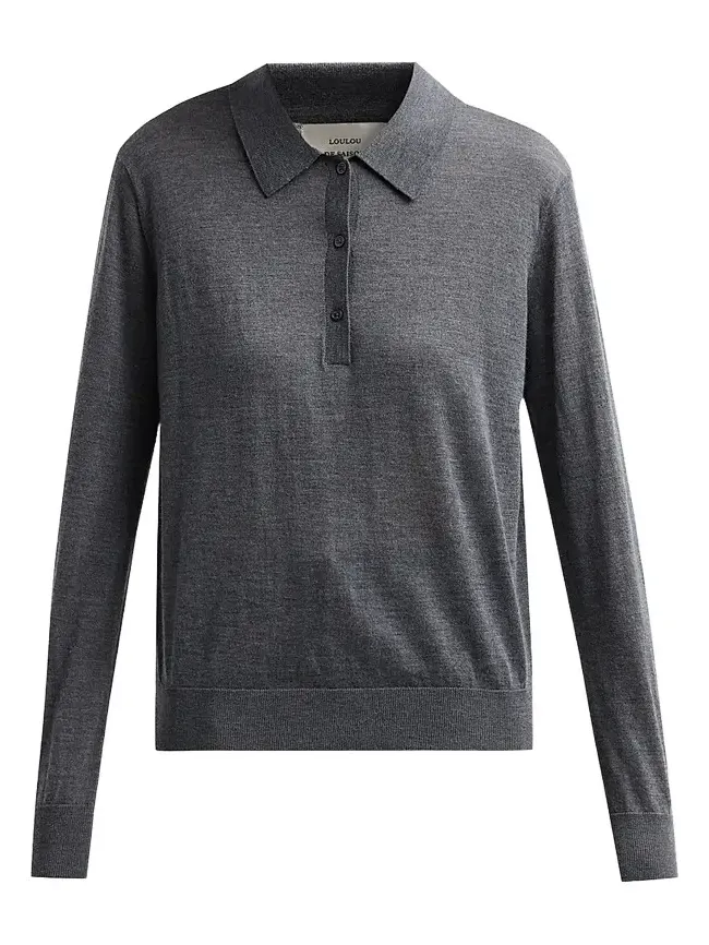 Women's Miles Cashmere Long-Sleeve Polo Top