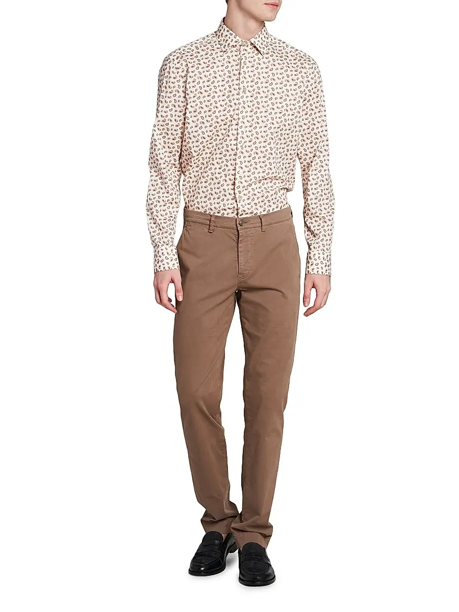 Etro Men's Garment-Dyed Chino Trousers | Thumbnail 2 Etro Men's Garment-Dyed Chino Trousers | Thumbnail 2