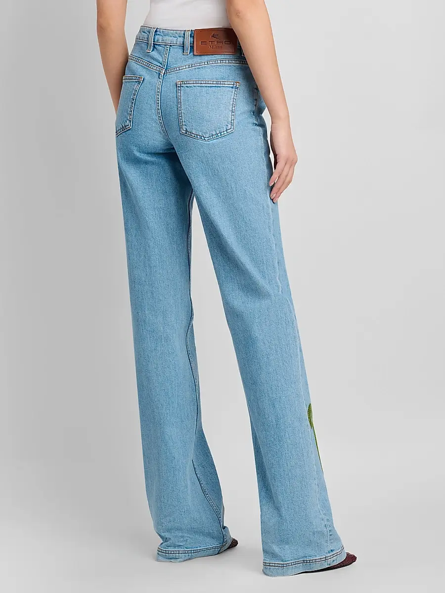 Etro Women's Embroidered Straight-Leg Jeans | Thumbnail 3