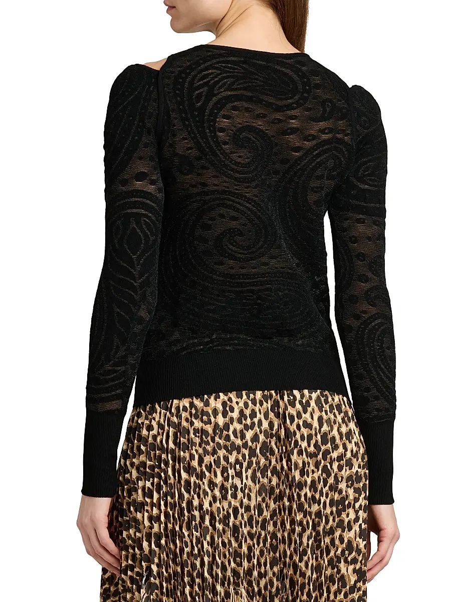 Etro Women's Paisley Cold-Shoulder Knit Top | Thumbnail 5 Etro Women's Paisley Cold-Shoulder Knit Top | Thumbnail 5
