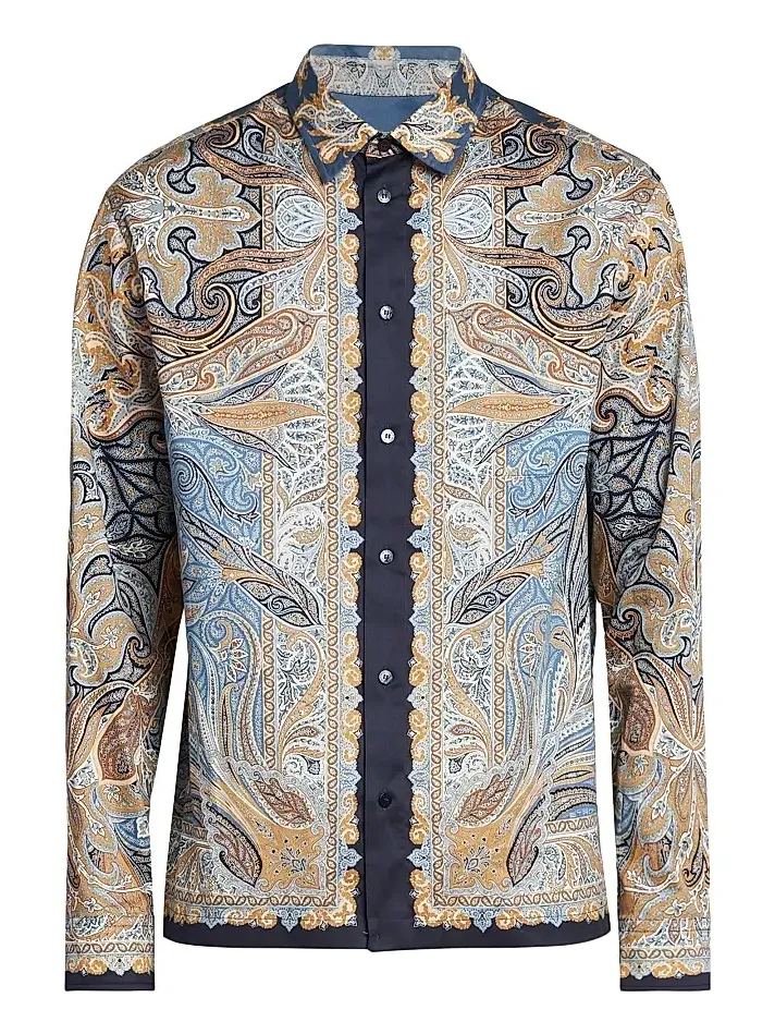 Men's Paisley Button-Up Shirt Men's Paisley Button-Up Shirt