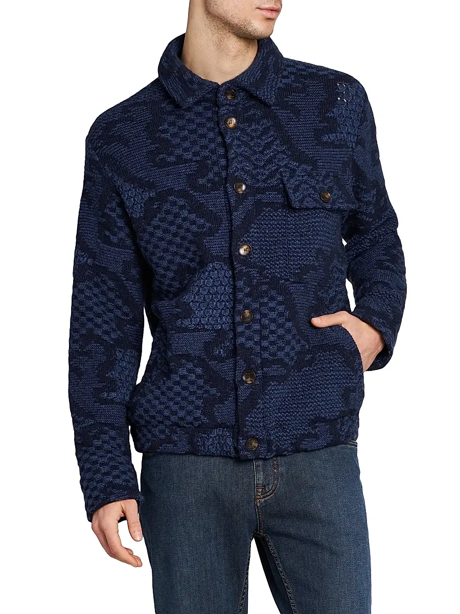Etro Men's Roma Knitted Overshirt | Thumbnail 3 Etro Men's Roma Knitted Overshirt | Thumbnail 3