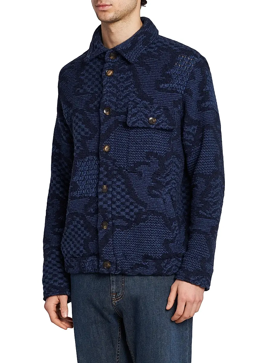 Etro Men's Roma Knitted Overshirt | Thumbnail 4 Etro Men's Roma Knitted Overshirt | Thumbnail 4