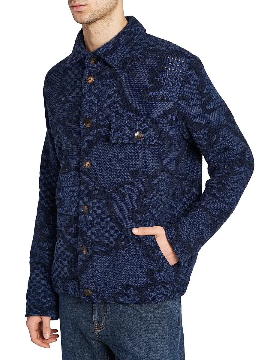 Etro Men's Roma Knitted Overshirt | Thumbnail 6 Etro Men's Roma Knitted Overshirt | Thumbnail 6