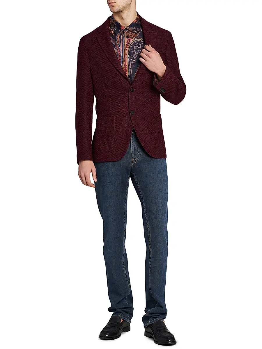 Etro Men's Roma Knitted Sport Coat | Thumbnail 2 Etro Men's Roma Knitted Sport Coat | Thumbnail 2