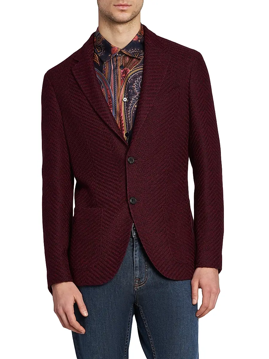 Etro Men's Roma Knitted Sport Coat | Thumbnail 3 Etro Men's Roma Knitted Sport Coat | Thumbnail 3