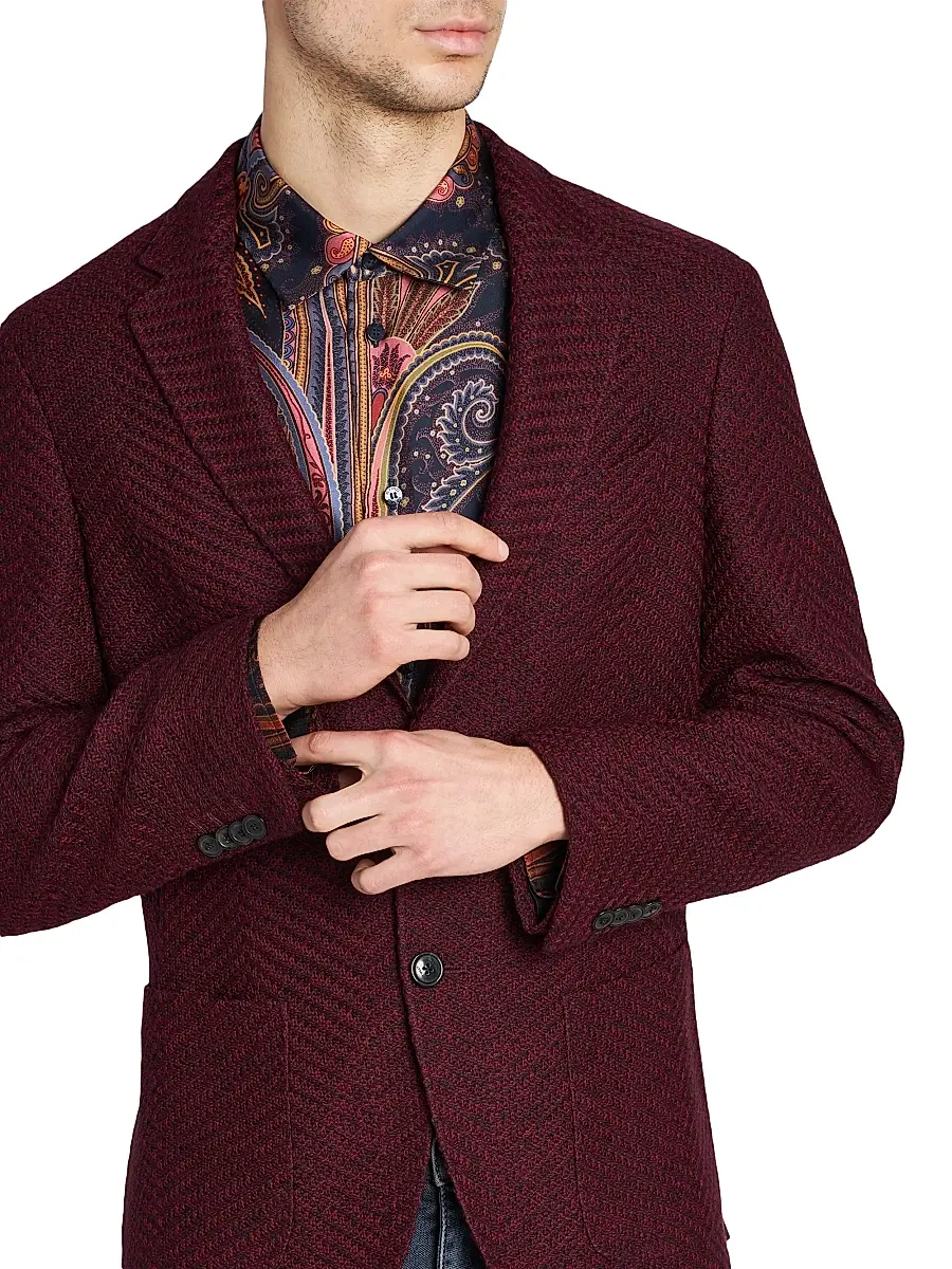Etro Men's Roma Knitted Sport Coat | Thumbnail 6 Etro Men's Roma Knitted Sport Coat | Thumbnail 6