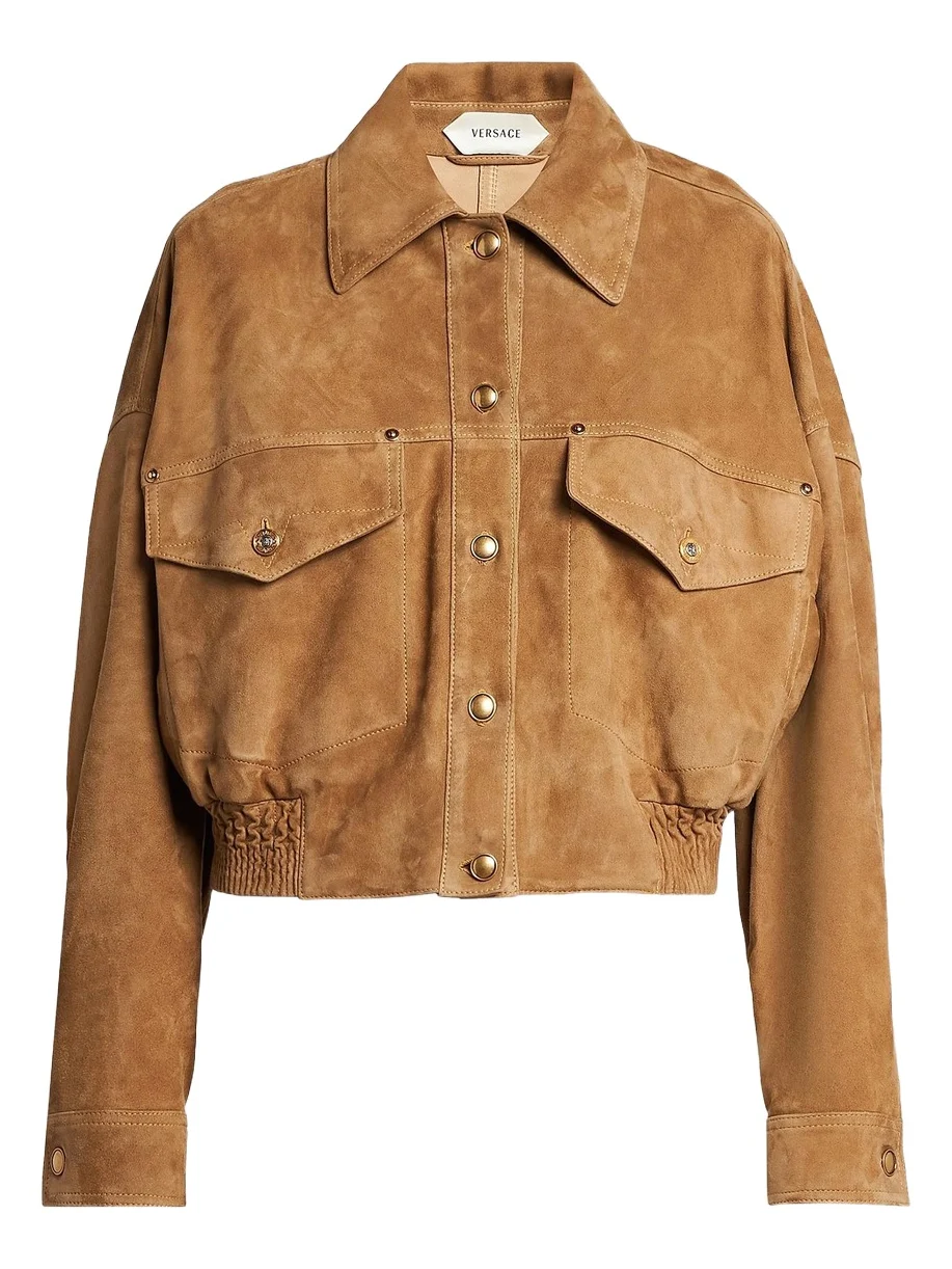 Versace Women's La Vacanza Suede Blouson Jacket