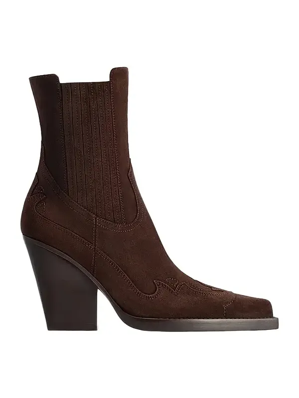 Women's Dallas 100MM Embroidered Suede Ankle Boots