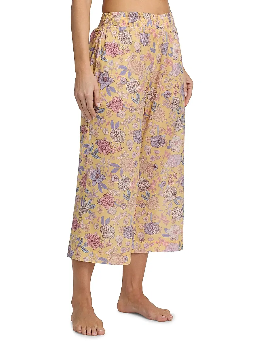 Papinelle Women's Karolina Floral Crop Pajamas | Thumbnail 4 Papinelle Women's Karolina Floral Crop Pajamas | Thumbnail 4