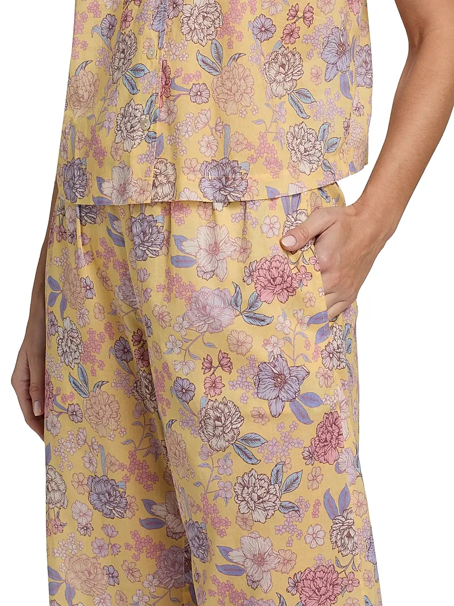 Papinelle Women's Karolina Floral Crop Pajamas | Thumbnail 6 Papinelle Women's Karolina Floral Crop Pajamas | Thumbnail 6