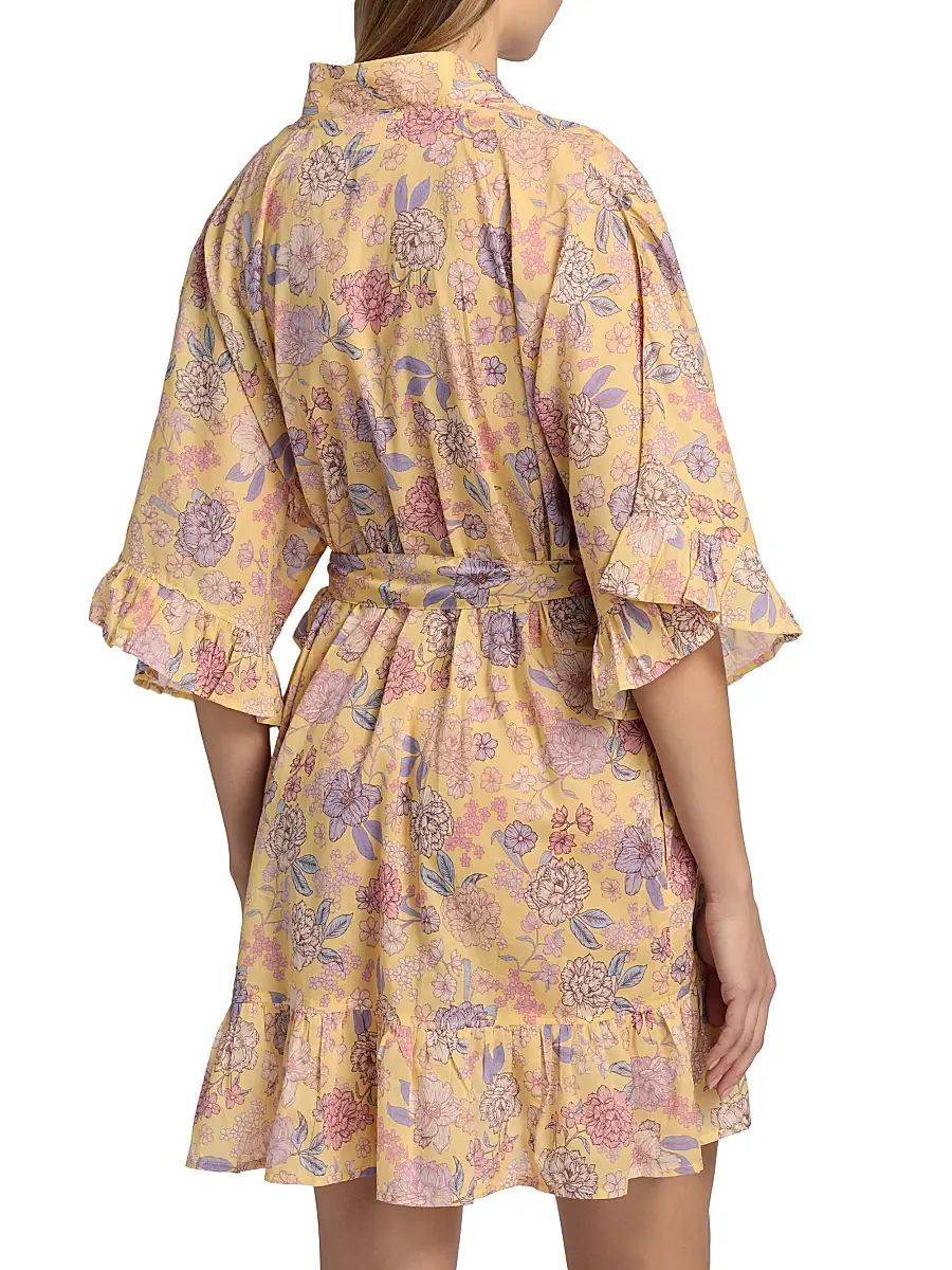 Papinelle Women's Karolina Floral Frill Robe | Thumbnail 5 Papinelle Women's Karolina Floral Frill Robe | Thumbnail 5