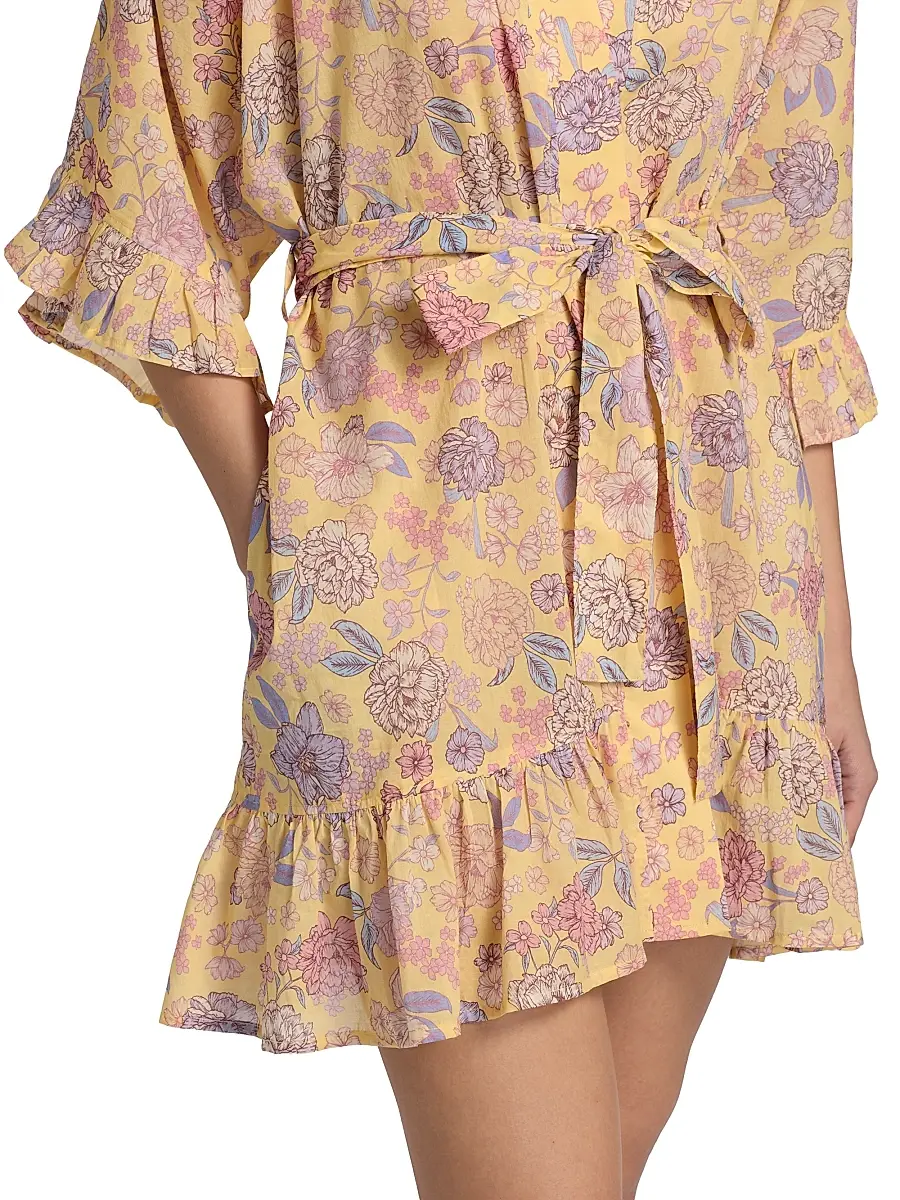 Papinelle Women's Karolina Floral Frill Robe | Thumbnail 6 Papinelle Women's Karolina Floral Frill Robe | Thumbnail 6
