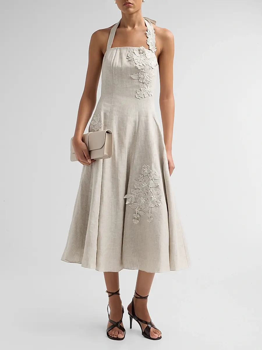 SACHIN & BABI Women's Pippa Linen Blend Midi Dress | Thumbnail 2 SACHIN & BABI Women's Pippa Linen Blend Midi Dress | Thumbnail 2