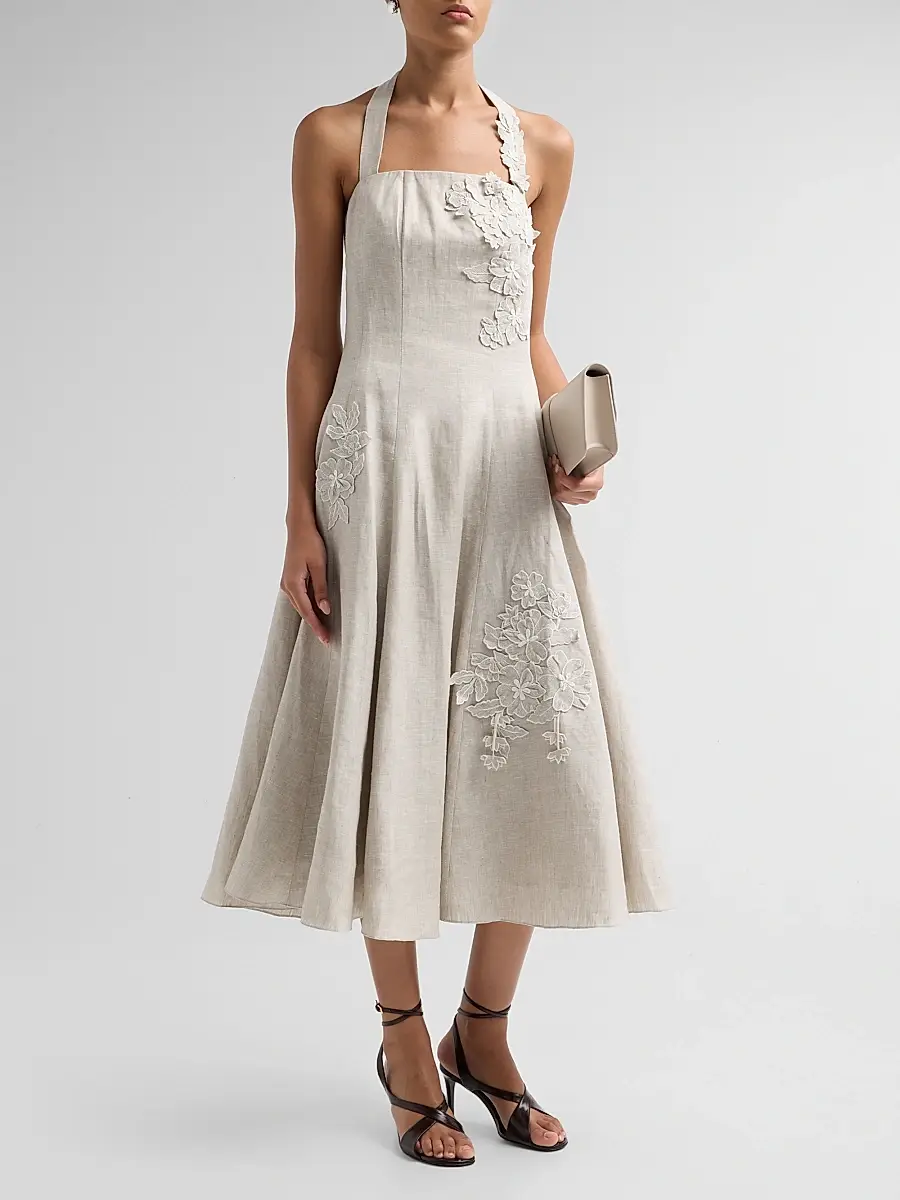 SACHIN & BABI Women's Pippa Linen Blend Midi Dress | Thumbnail 4 SACHIN & BABI Women's Pippa Linen Blend Midi Dress | Thumbnail 4