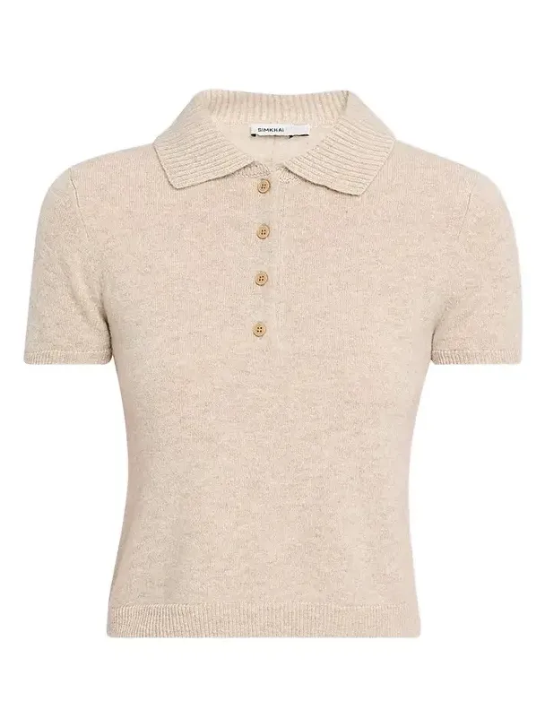 Women's Twila Cashmere Polo Shirt Women's Twila Cashmere Polo Shirt