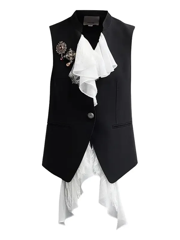 Women's Maren Ruffle-Front Vest Women's Maren Ruffle-Front Vest