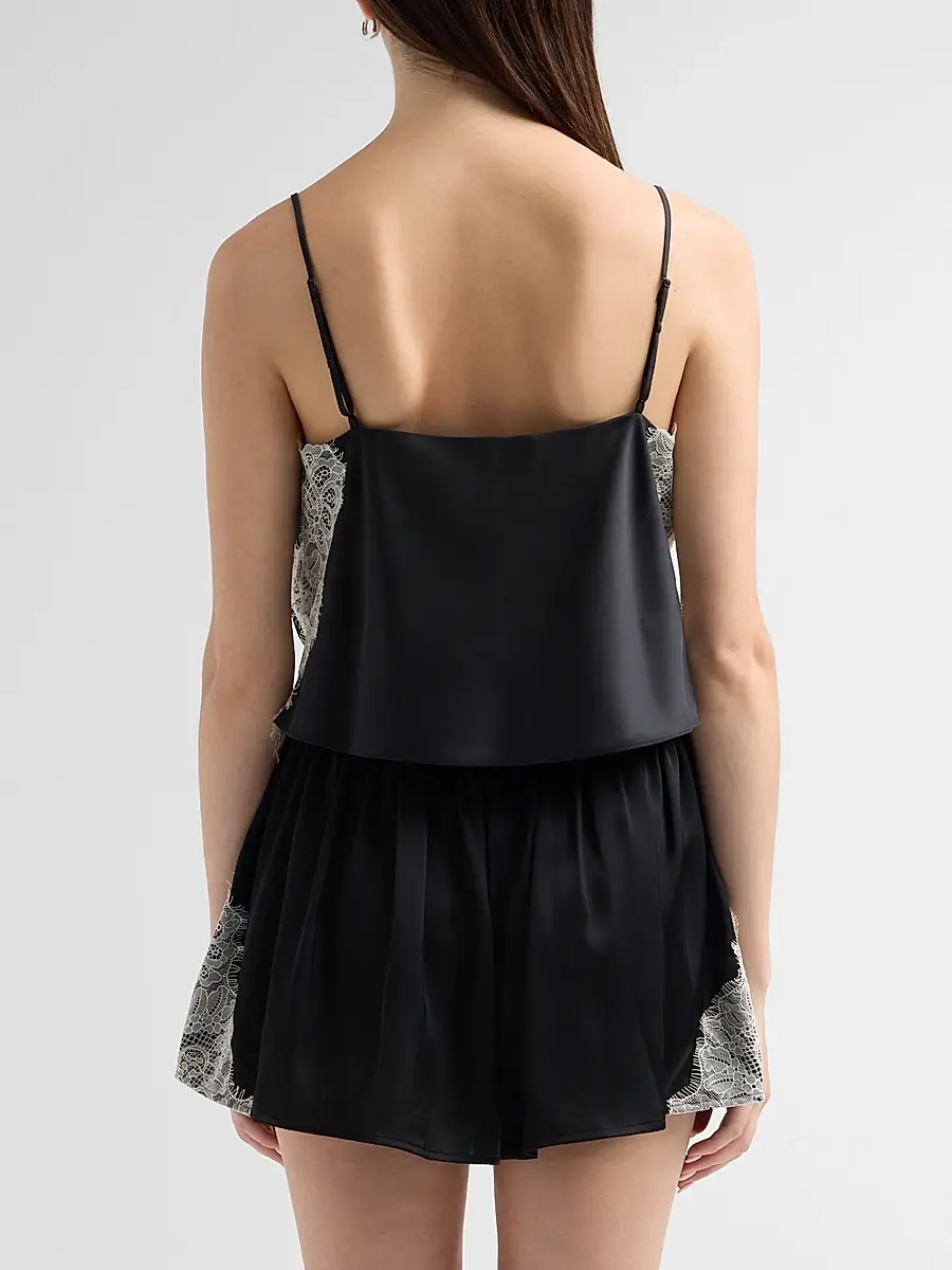 Cinq à Sept Women's Esme Satin Lace Petit Marta Camisole | Thumbnail 3