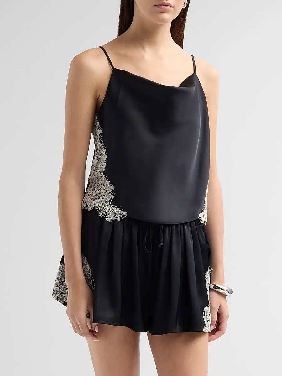 Cinq à Sept Women's Esme Satin Lace Petit Marta Camisole | Thumbnail 4