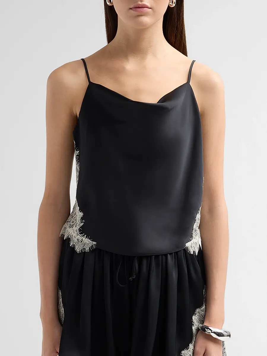 Cinq à Sept Women's Esme Satin Lace Petit Marta Camisole | Thumbnail 5